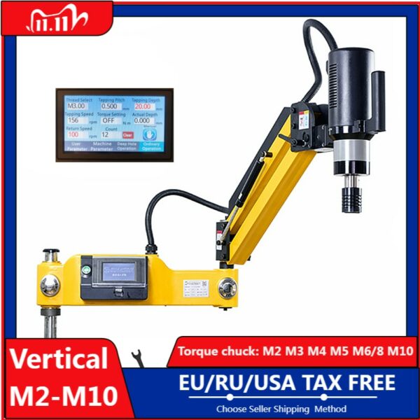 CE 220V M2-M10 Tapping Machine Vertical Type CNC Electric Tapper  Easy Arm Power Tool Threading Machine With Chucks 1