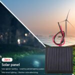 1V 200mA Mini Solar Panel Battery Polycrystalline Silicon Solar Cell +Cable/Wire 40x40mm 0.2W DIY for Solar Toy 1