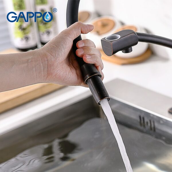 Gappo black gray  kitchen sink faucet 3 way water filter tap brass kitchen mixer Put Out Faucet  Kitchen Crane Brass mixer 4