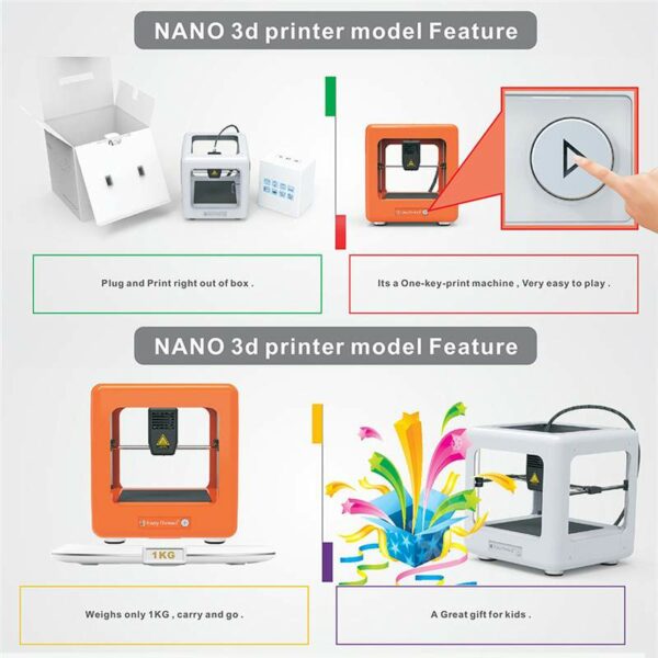 Easythreed Nano Mini 3d DIY Printer Educational Household Kit Printers Impresora 3d Machine for Child Student Christmas Gift 2