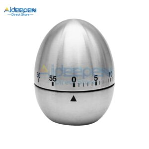 Stainless Steel Kitchen Timer Manual Mechanical Cooking Egg Alarm Clock Timer Countdown Cooking Tools Kitchen Gadgets 2