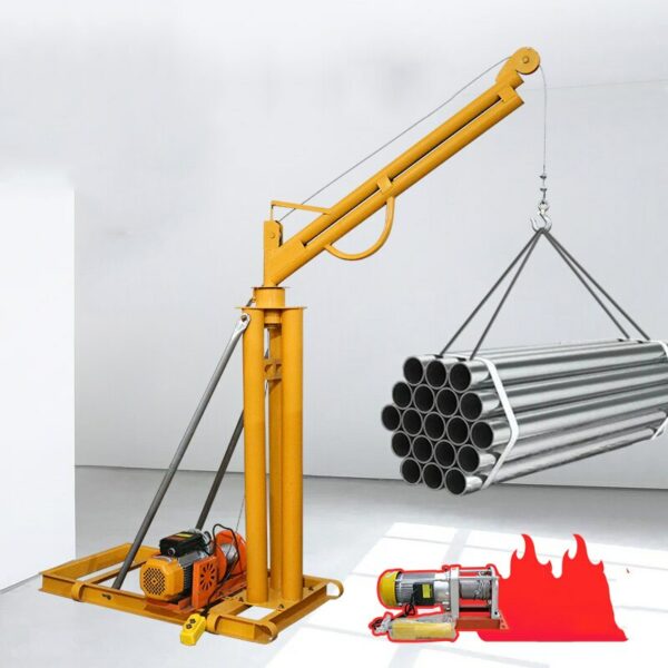 Hoist Household Small Hydraulic Lifting Feeding Crane 220V Outdoor Roof Construction Decoration Electric Lifting 6