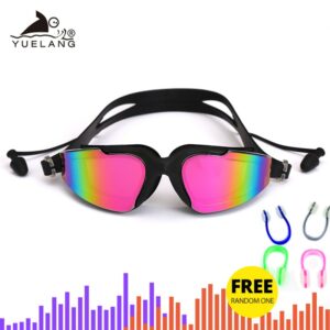 Professional Swimming Goggles Man Silicone Anti-fog UV Adjustable   Multicolor Swimming Glasses With Earplug Men Women Eyewear 1