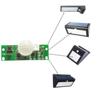 3.7V Solar Lamp Switch Board Panel Circuit Board Solar Wall Lamp Controller Circuit Board Human Infrared Sensor Module 3 Modes 1