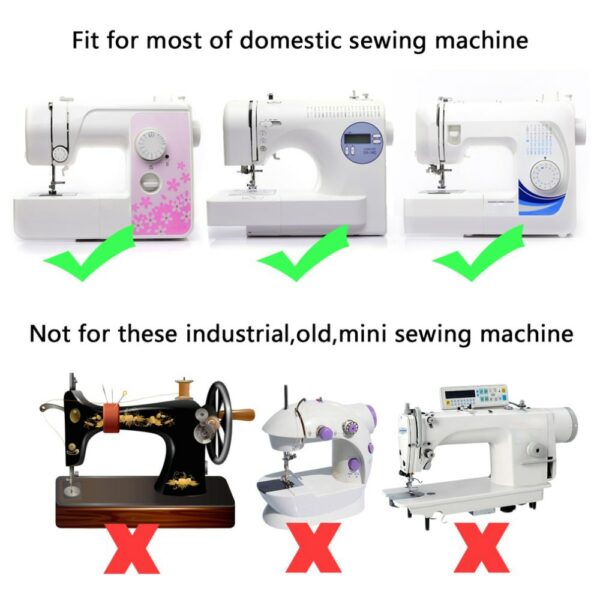 15pcs Multifunction Domestic Sewing Machine Presser Walking Foot Feet Kit Accessories Arts Crafts Apparel Sewing Tools 4