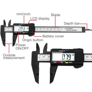 0-150mm Electronic Digital Vernier Caliper Carbon Fiber Vernier Caliper  Gauge Micrometer Hand Measuring Tool Hand Tool  Set 2
