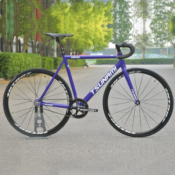 2021 New TSUNAMI SNM100 FIXED GEAR BIKE Aluminum Frame Single Speed Fixie Bike Track Bicycle With Bearing Hubs V brakes 1