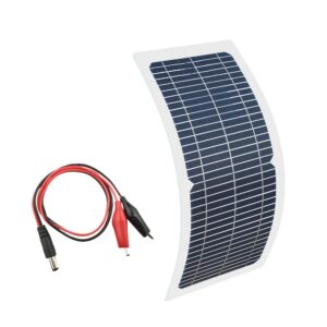 panel solar 18V 10w kit Transparent semi flexible solar charger Monocrystalline cell DIY module outdoor connector DC 12v 1
