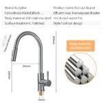 Pull Out Brush Nickel Sensor Kitchen Faucets Hot And Cold Sink Faucet Kitchen Mixer Touch Control Sink Tap ברז מטב  ברז לכיור 5