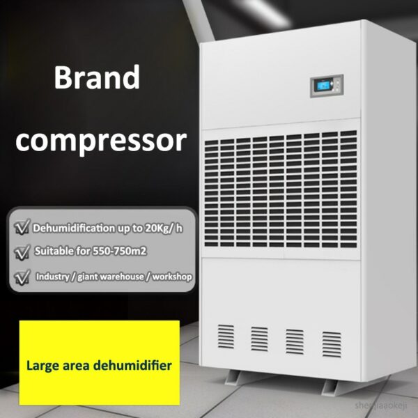 20KG/H industrial dehumidifier Multifunction commercial air dehumidifier for basement / workshop/laboratory /engine room 380v 5