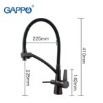 Gappo black gray  kitchen sink faucet 3 way water filter tap brass kitchen mixer Put Out Faucet  Kitchen Crane Brass mixer 2