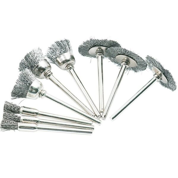 JIGONG 9pcs Steel brush Wire wheel Brushes Die Grinder  Rotary Tool Electric Tool for the engraver 5