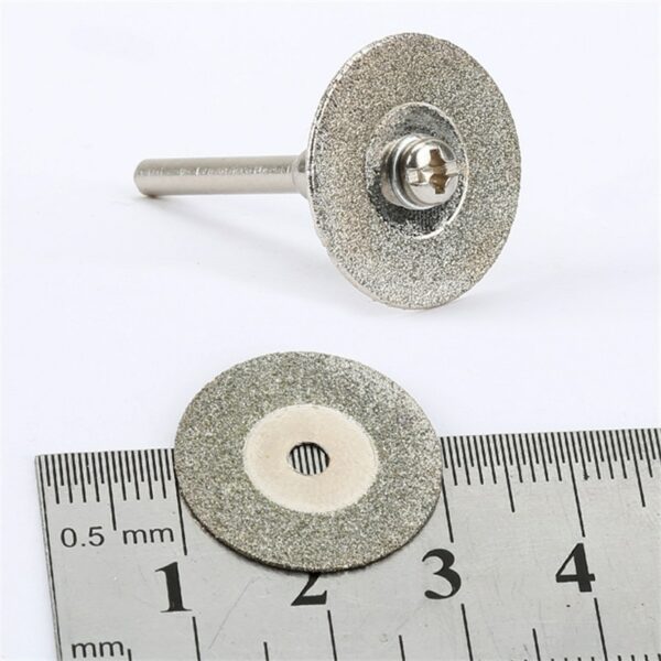 10pcs/set Diamond Discs +2pcs Arbor Shaft 20mm Thin Grinding Slice MINI Cutoff Wheel Refine jewelry making Craft Rotary Tool 3