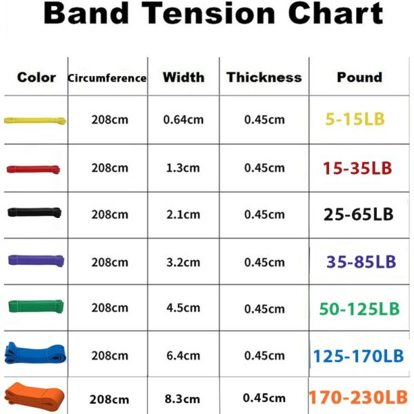 Fitness Band Pull Up Elastic Bands Rubber Resistance Loop Power Band Set Home Gym Workout Expander Strengthen Trainning 2