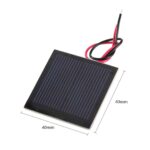 1V 200mA Mini Solar Panel Battery Polycrystalline Silicon Solar Cell +Cable/Wire 40x40mm 0.2W DIY for Solar Toy 6