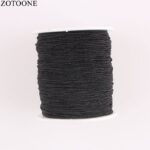 ZOTOONE 200Meters/Roll Elastic Line Black Thread For Sewing Machine Polyester Threads For Leather DIY Apparel Sewing & Fabric C 2