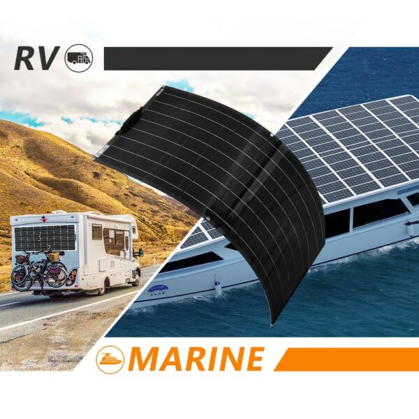 120W 240W Flexible Solar Panel kit Photovoltaic Module Solar Power Charger for Yacht Motorhome Car Boat Caravan 12v Battery 6