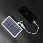 5V 400mA Solar Panel 2W Output USB Outdoor Portable Solar System for Cell Mobile Phone Battery Chargers with 50CM USB Cable 4