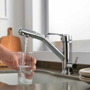 Kitchen Faucet Filter Water Taps Dual Handle Hot and Cold Drinking Water 3 Way Filter Kitchen Mixer Tap 2