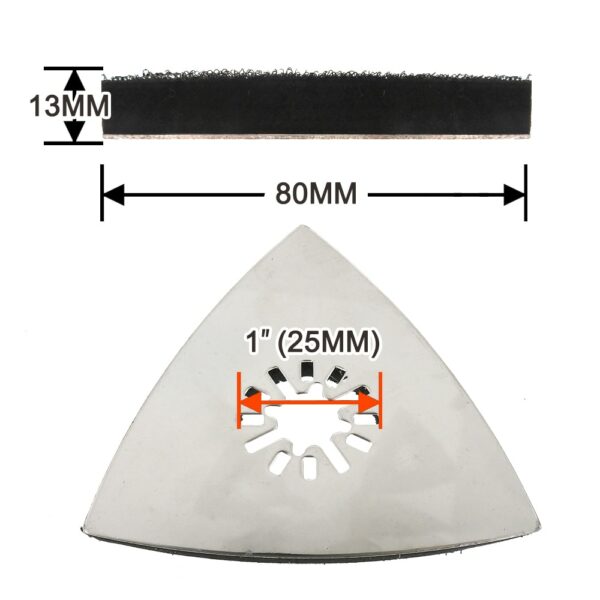 Triangular Sanding Pads for Oscillating Multi tool Hook & Loop Sandpaper Sanding Disc- 5 Pack 4