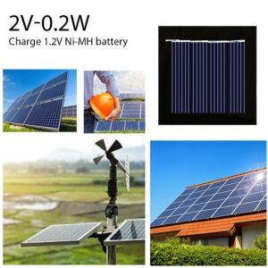 0.2W 2V Solar Cell DIY Solar Panels Module Charger Solar Power LED Waterproof Easy Installation for 1.2V Battery Lawn Lamp 1