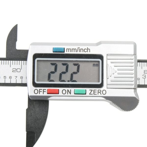 New arrival Digital Electronic Carbon Fiber Vernier Caliper Gauge Micrometer Measuring Tool 100MM Black plastic 6
