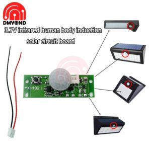 3.7V DIY Solar Lamp Board Control Sensor Night Light Module Controller Module Infrared Human Body Induction Solar Circuit Board 1