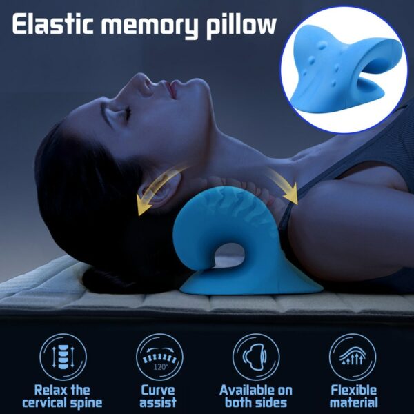Neck Shoulder Stretcher Relaxer Cervical Chiropractic Traction Device Pillow for Pain Relief Cervical Spine Alignment Gift 5