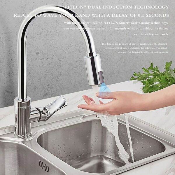 Intelligent Faucet Water-Saving Sensor Non-Contact Faucet Infrared Sensor Adapter Kitchen Faucets Nozzle For Kitchen Bathroom 2