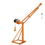 220V Outdoor Roof Construction Decoration Electric Lifting Hoist Household Small Hydraulic Lifting Feeding Crane 1