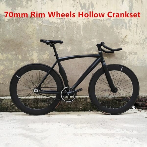 Track Bike Fixie With Aluminum Alloy Frame Fork 70mm Rim Wheel Customizable Single Speed 700C Fixed Gear Racing Cycling Bicycle 2