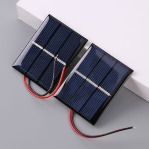 0.4W 1.5V DIY Module Solar Cells Outdoor Polysilicon Solar Epoxy Panel Mini Solar System Camping Hiking Solar with Wire 1