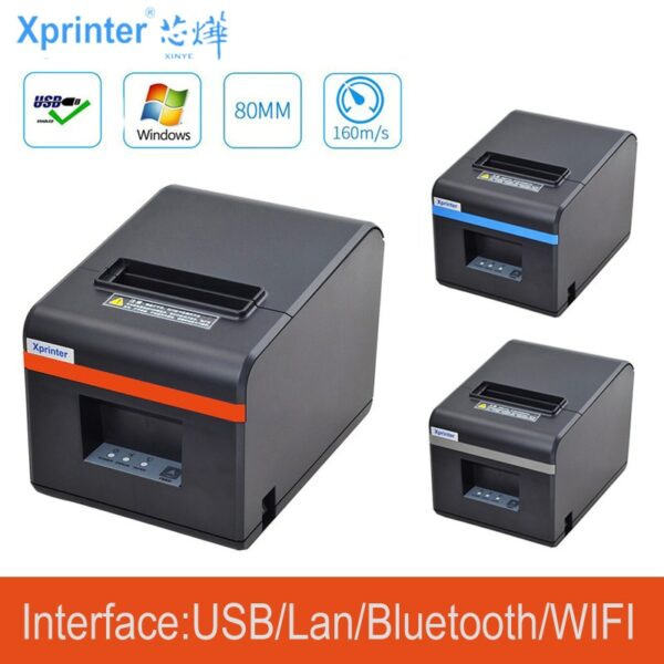 New arrived 80mm auto cutter thermal receipt printer POS printer with usb/Ethernet/bluetoot for Hotel/Kitchen/Restaurant 1