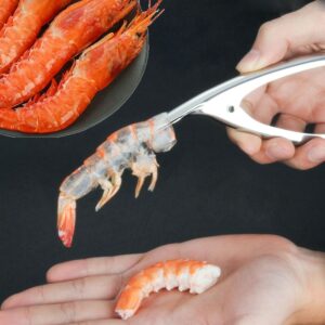 2PCS/SET Portable Shrimp Peeler Stainless Steel Practical Prawn/Shrimp/Lobster/Deveiner Fishing Knife Tools Seafood Accessories 2
