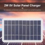 5V 400mA Solar Panel 2W Output USB Outdoor Portable Solar System for Cell Mobile Phone Battery Chargers with 50CM USB Cable 3
