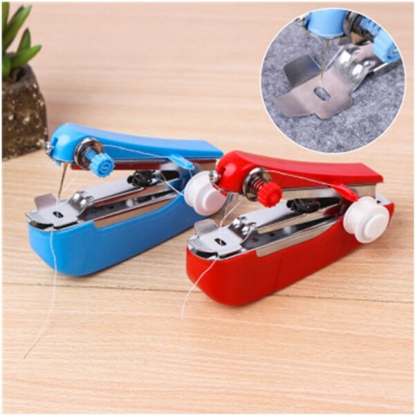 1Pc Mini Sewing Machines Needlework Cordless Hand-Held Clothes Useful Portable Manual Sewing Machines Handwork Tools Accessories 2