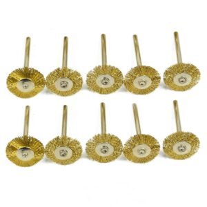 Brass Wheel Brush Set 10pcs 3.0mm Shank Wire Wheel Brush for Dremel Rotary Tools Electric Tool for The Engraver Polishing Tools 2