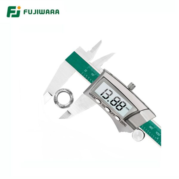 FUJIWARA Digital Display Stainless Steel Caliper 0-150MM 1/64 Fraction / Inch / Millimeter IP54 High-precision 0.01MM 3