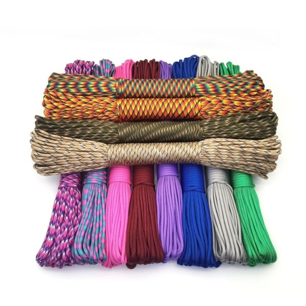 New Color Dia 4 MM 31 Meters 9 stand Cores Paracord Parachute Cord Lanyard Tent Rope For Hiking Camping Clothesline DIY Bracelet 1
