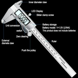 0-150mm Vernier Caliper Measuring Tool Stainless Steel Digital Caliper 6 Inch Measuring Instrument 2