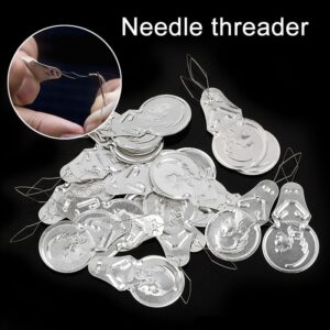 Hot Silver Bow Wire Needle Threader Stitch Insertion Hand Machine Sewing Tool DIY Apparel Sewing Fabric Sewing Tools Accessory 1