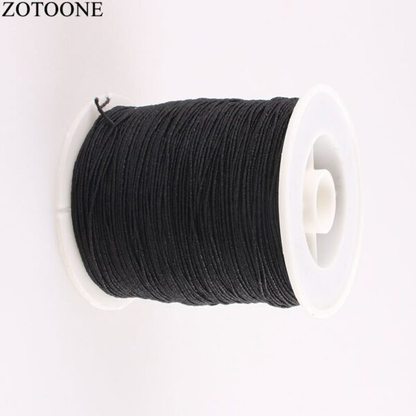 ZOTOONE 200Meters/Roll Elastic Line Black Thread For Sewing Machine Polyester Threads For Leather DIY Apparel Sewing & Fabric C 3