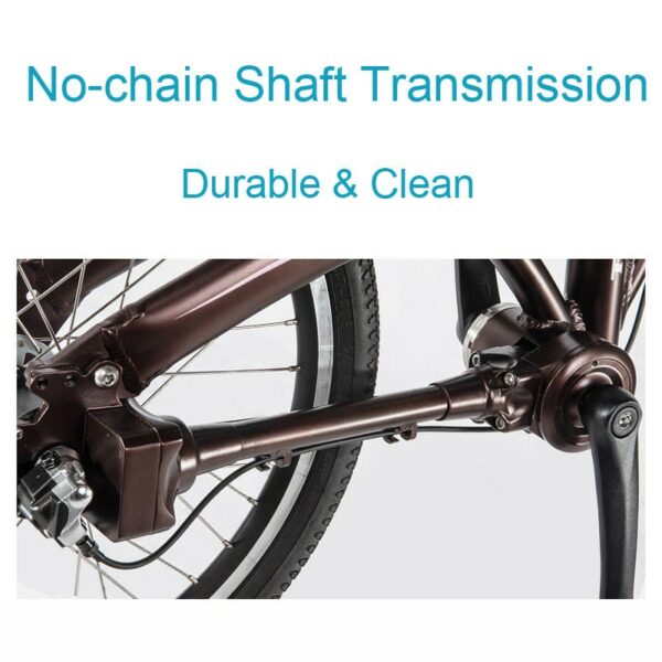 TDJDC D20, 20" 3 Gear No-Chain Folding Road Bike, Sport Bicycle, Shaft Drive Bike, Light Weight Aluminum Alloy Frame 3