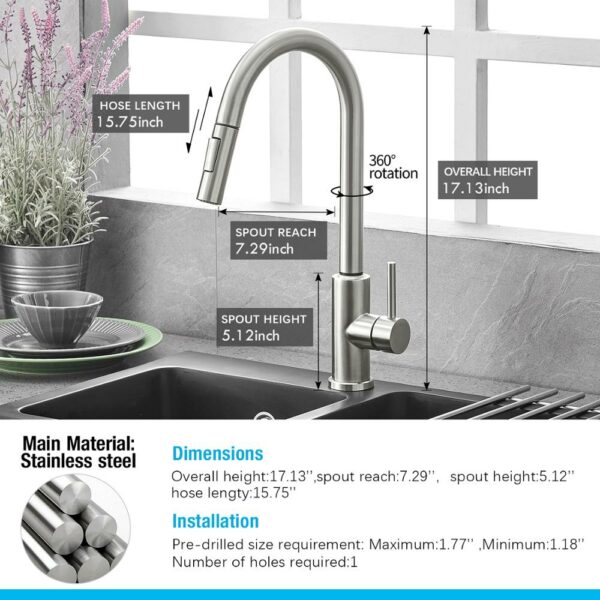 Pull Out Brush Nickel Sensor Kitchen Faucets Hot And Cold Sink Faucet Kitchen Mixer Touch Control Sink Tap ברז מטב  ברז לכיור 3