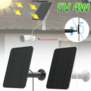 4W Outdoor Waterproof Solar Panel for Security Home Camera CCTV Monitor 2C/2C Pro/E/2 Pro/E20 E40 Wall Mount with Power Cable 1