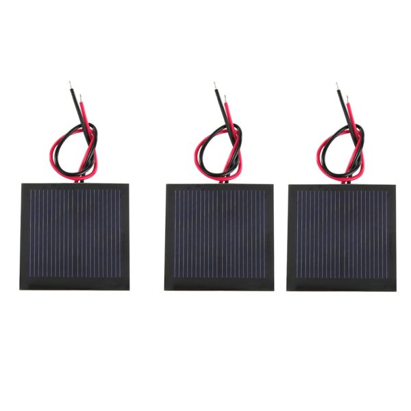 1V 200mA Mini Solar Panel Battery Polycrystalline Silicon Solar Cell +Cable/Wire 40x40mm 0.2W DIY for Solar Toy 3