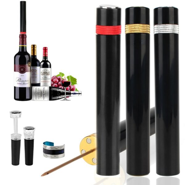 Portable Wine Bottle Opener Wine Corkscrew Air Pressure Pum Stopper Pin Jar Cork Remover Kitchen Tools Bar Wine Accessories 1