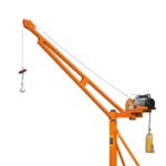 220V Outdoor Roof Construction Decoration Electric Lifting Hoist Household Small Hydraulic Lifting Feeding Crane 4