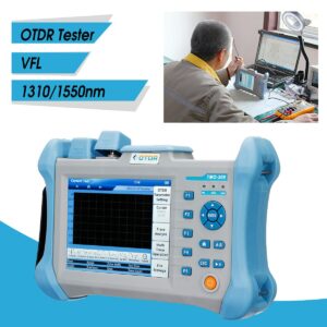 TMO-300 Compact OTDR Test Equipment 1310/1550nm 32/30dB Integrated VFL, Touch Screen Optical Time Domain Reflectometer VFL 2