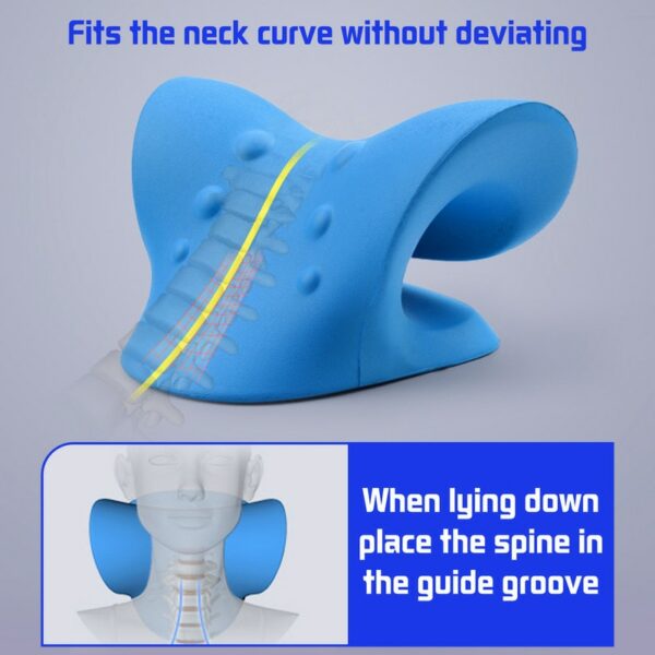 Neck Shoulder Stretcher Relaxer Cervical Chiropractic Traction Device Pillow for Pain Relief Cervical Spine Alignment Gift 3